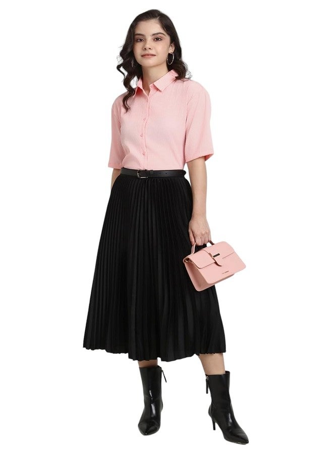 FOREVER 21 Women's Solid Regular Fit Shirt (FWA23CDRF0079_Pink - Image 5