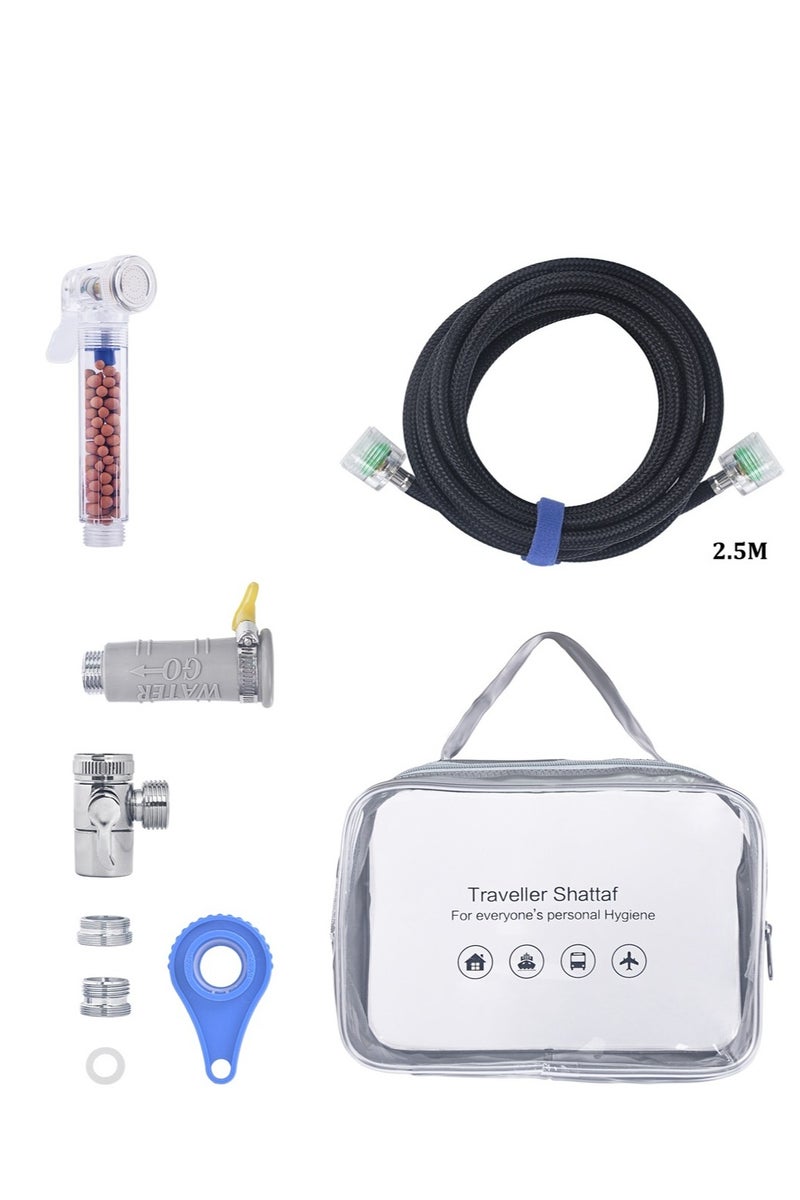 إنوف إن مكة طقم شطاف  بيديه   المحمول للسفر. شطاف مرحاض مع فلتر وخرطوم 3 متر - Image 3