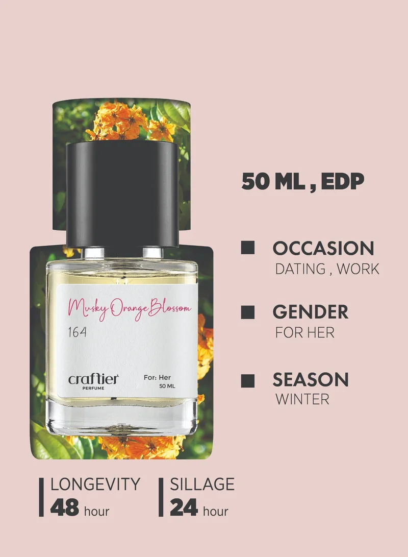 Craftier Perfume Inspired-For Her MUSKY ORANGE BLOSSOM - Inspired of-NARCISO R FOR HER EDT, Eau De Parfum for Women - 50ml, Long Lasting Musky Fragrance Upto 48 Hrs, Travel Size Women's Perfume for Women | Best Price UAE