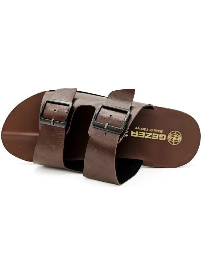 Gezer - Men's Slippers with Travel Buckle, Home Slippers, Comfortable and Noise-Proof Sole - Image 1