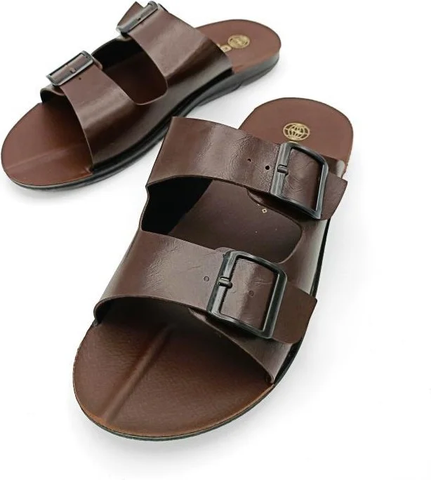جيزر Men's Slippers with Travel Buckle, Home Slippers, Comfortable and Noise-Proof Sole