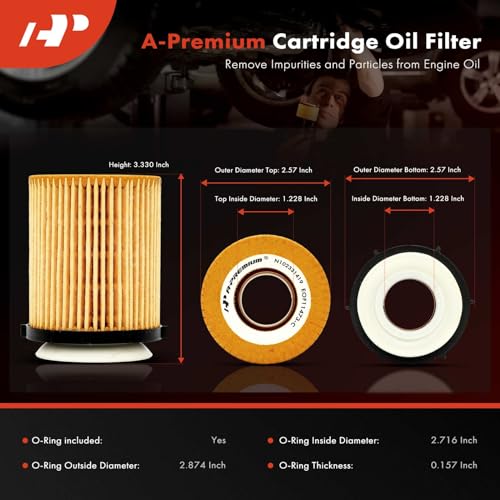 A-Premium 10K Miles Protection Oil Filter Compatible with Mercedes-Benz C300, C350e, E300, E350, Sprinter 1500, Sprinter 2500, GLA250, GLB250, GLC300, GLC350e, GLE350, CLA250 & Infiniti & Freightliner - Image 2