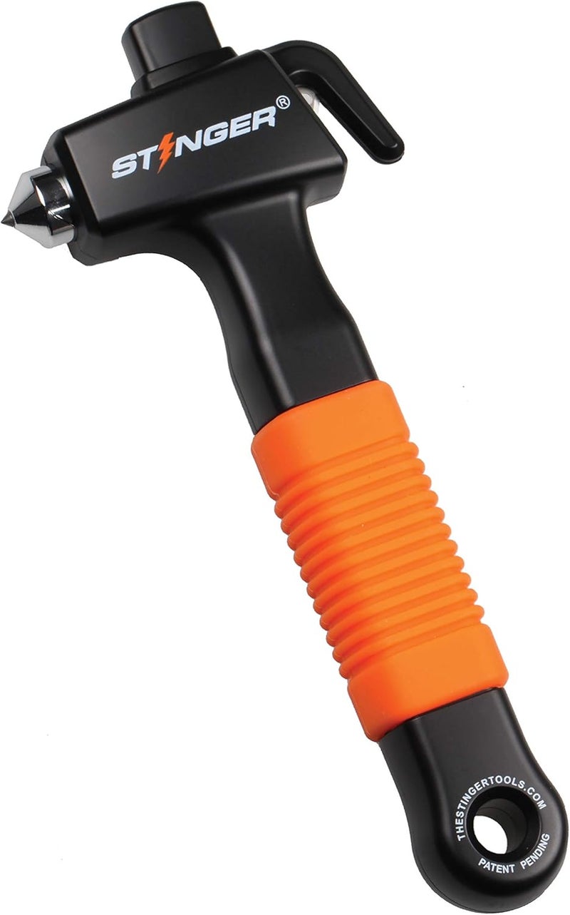 STINGER Super Duty Car Emergency Escape Tool, Hardened Carbon Steel Vehicle Safety Hammer, Spring Loaded Window Breaker, Razor Sharp Seat Belt Cutter, Auto Accident Life-Saving Rescue Tool (Orange) - Image 1