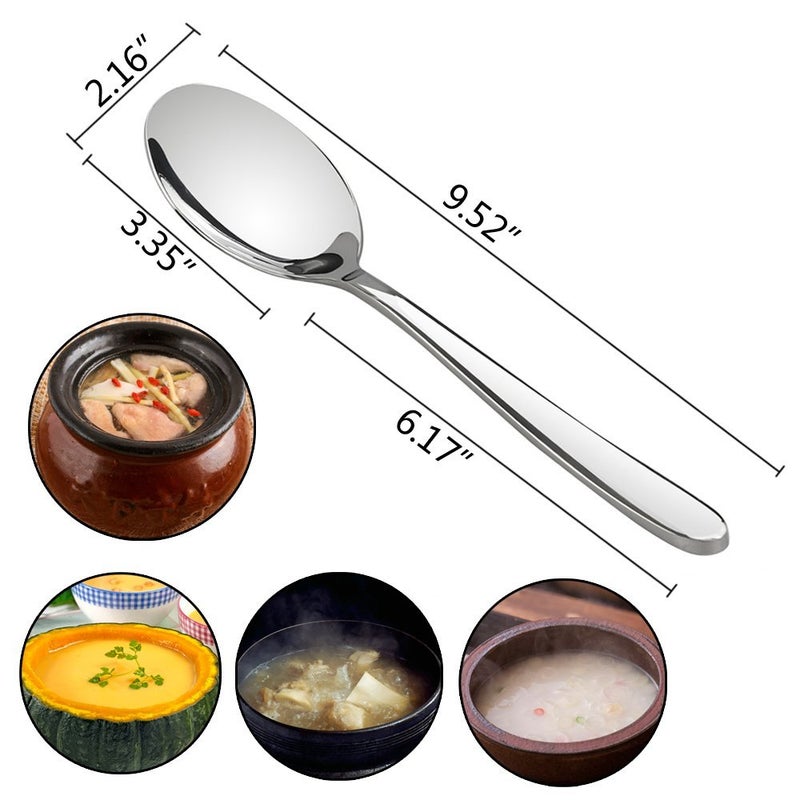 Kekow 8-Piece Stainless Steel Buffet Serving Spoons - Image 2