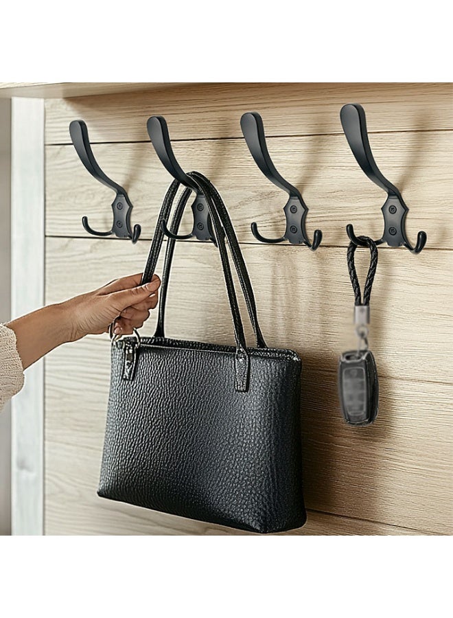 5 عبوات خطافات معاطف، خطافات معاطف معدنية عتيقة مزدوجة للخدمة الشاقة مثبتة على الحائط للحمام وغرفة النوم والمطبخ - Image 4