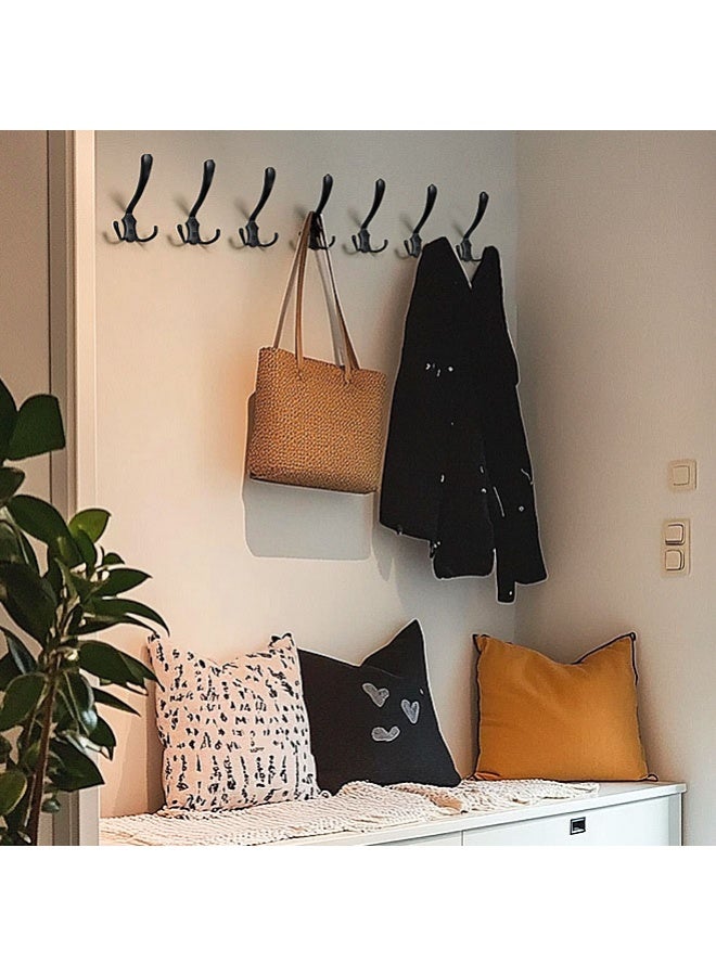 5 عبوات خطافات معاطف، خطافات معاطف معدنية عتيقة مزدوجة للخدمة الشاقة مثبتة على الحائط للحمام وغرفة النوم والمطبخ - Image 5