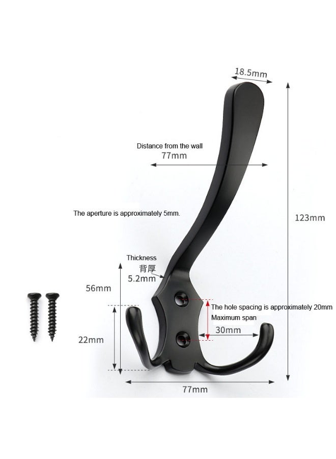 5 Pack Coat Hooks, Vintage Metal Coat Hooks Heavy Duty Dual Door Hook Wall Mounted for Bathroom Bedroom Kitchen - Image 2