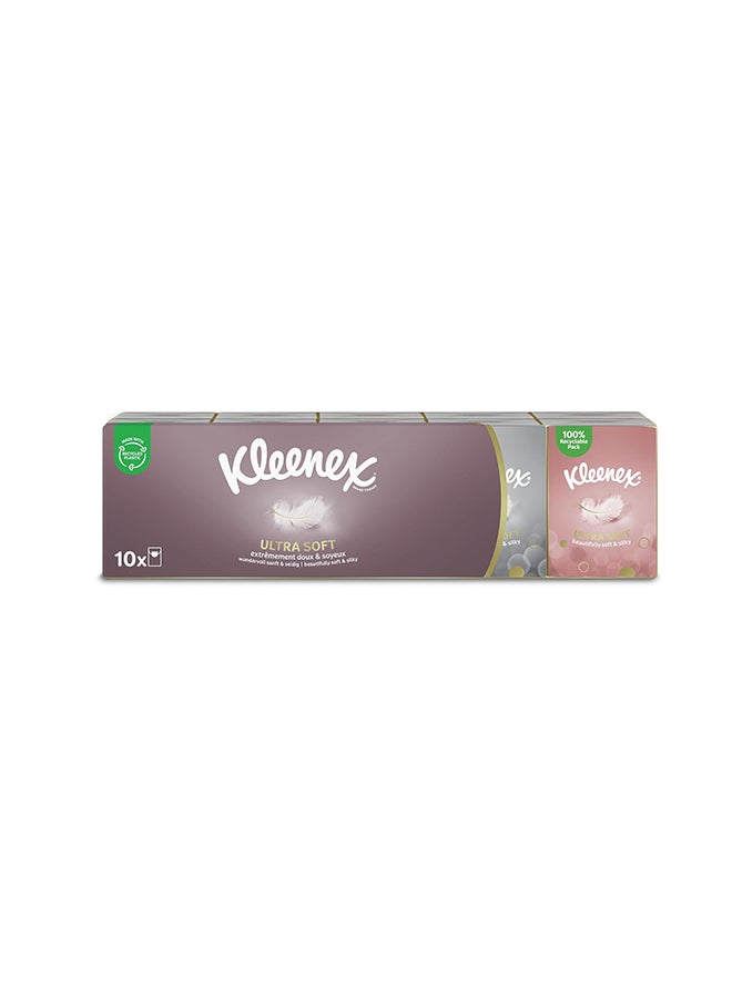 Kleenex Ultra Soft Pocket Pack Tissues, 10 Pack x 7 sheets (4ply) - Image 2