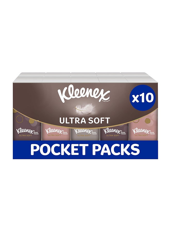 Kleenex Ultra Soft Pocket Pack Tissues, 10 Pack x 7 sheets (4ply) - Image 5