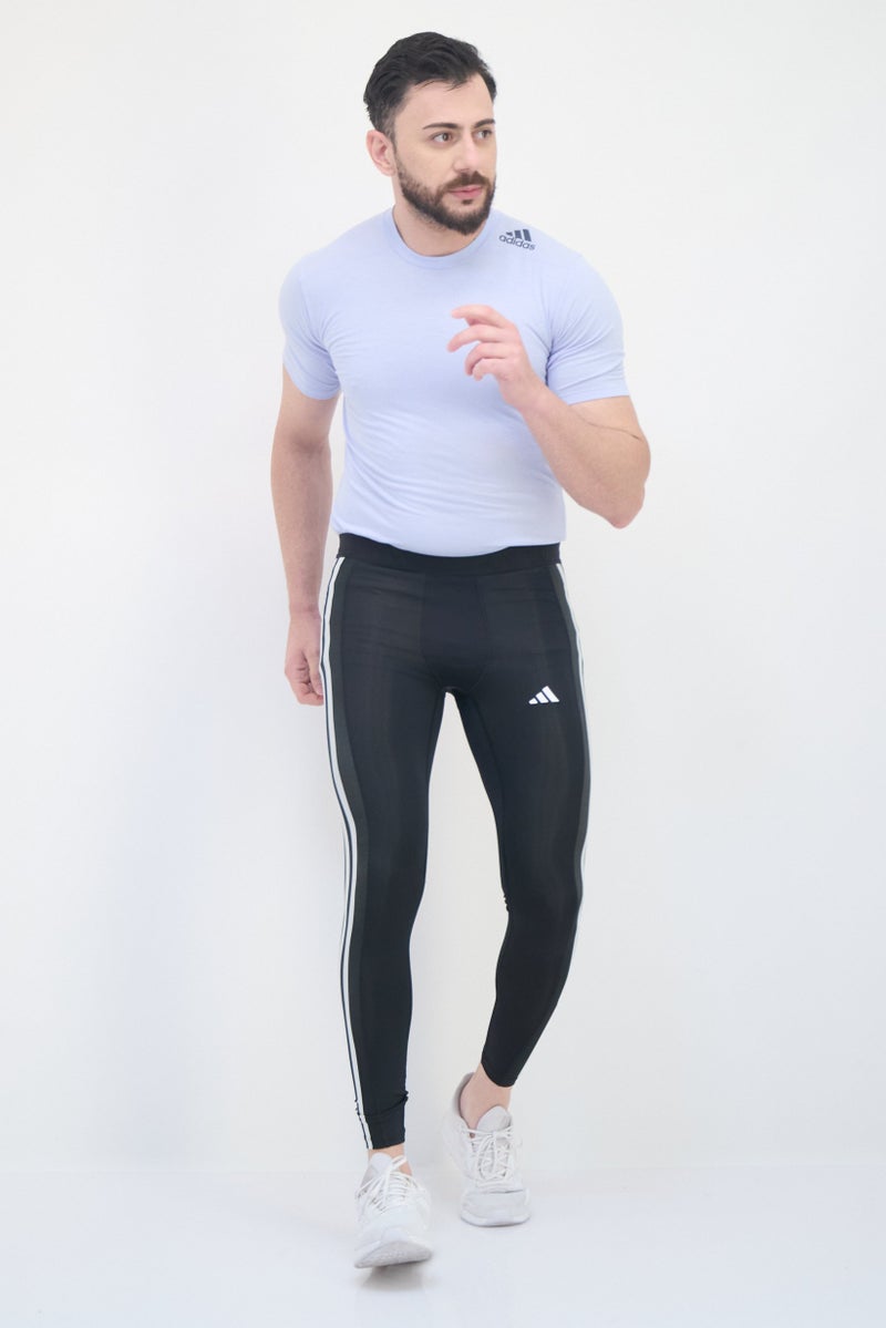 Adidas Men Tight  Fit Brand Logo Training Leggings, Black  - Image 4