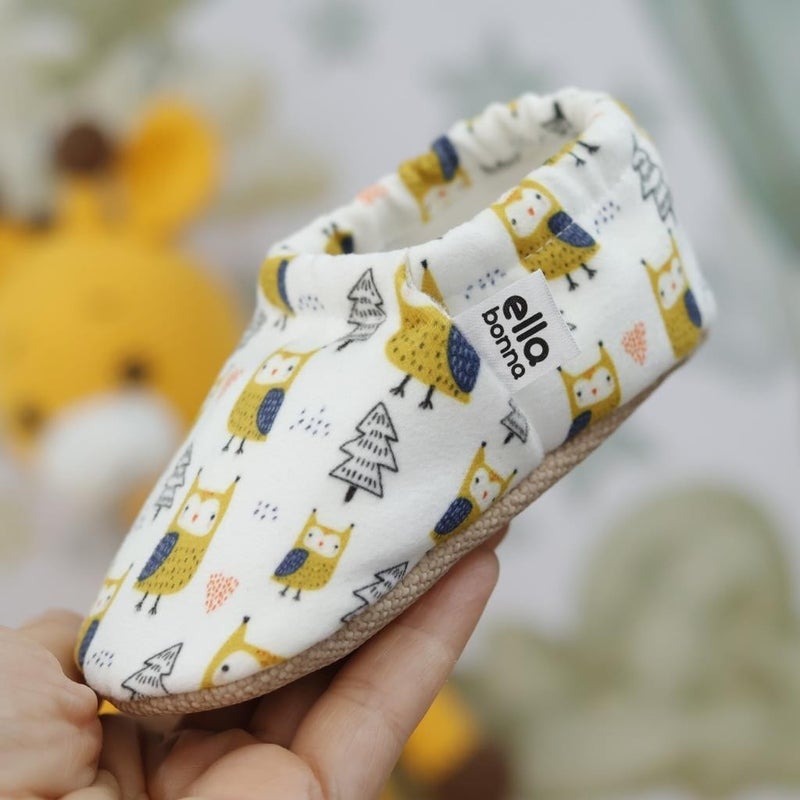 Ella Bonna Patterned Baby Booties, Non-Slip Sole, Home Nursery Shoes Slippers, Bird Patterned - Image 5