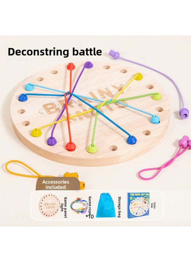 Generic - Fun Knot Unlocking Toys For Children Educational Wooden Brain Teaser Games Suitable For Ages 4-6 DIY Handcraft Brain Training-Color:Octagon Unleash Challenge - Image 1