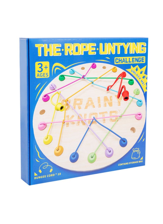 Generic - Fun Knot Unlocking Toys For Children Educational Wooden Brain Teaser Games Suitable For Ages 4-6 DIY Handcraft Brain Training-Color:Octagon Unleash Challenge - Image 1
