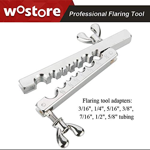Wostore Flaring Tool Set Single Flare Tubing Pipe 7 Dies of 3/16-5/8 Inch kit in HVAC for plumbing Copper - Image 2