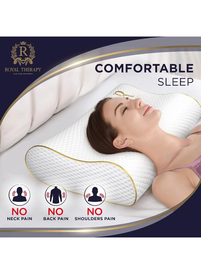 Memory Foam Pillow, Cervical Pillow, 4-Layer Queen, Contour Pillow, Side Sleeper Pillow, Orthopedic Pillow, Neck Support Pillow, Pillow for Neck Pain, Pillow for Side Sleepers, CertiPUR-US  - Image 2