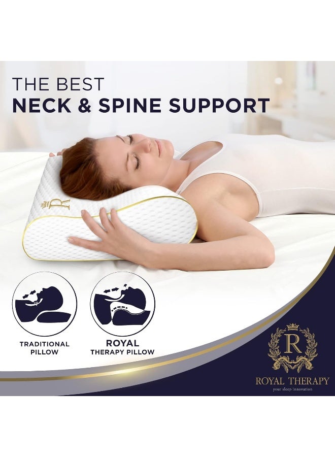 Memory Foam Pillow, Cervical Pillow, 4-Layer Queen, Contour Pillow, Side Sleeper Pillow, Orthopedic Pillow, Neck Support Pillow, Pillow for Neck Pain, Pillow for Side Sleepers, CertiPUR-US  - Image 3