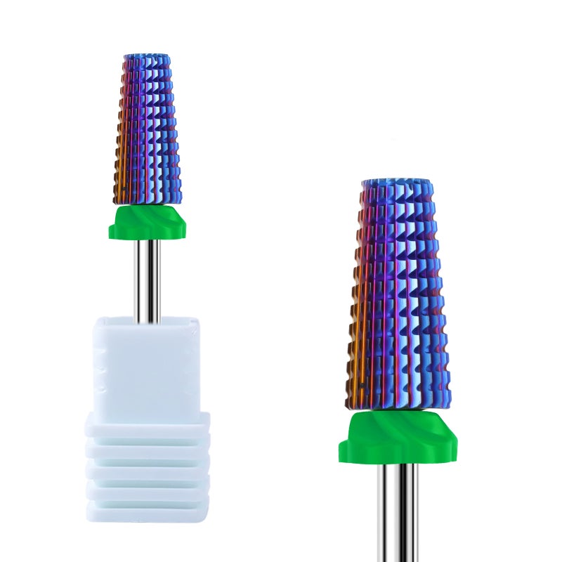 Nail tungsten steel polishing head five in one drill bit for removing dead skin from nails color - Image 1