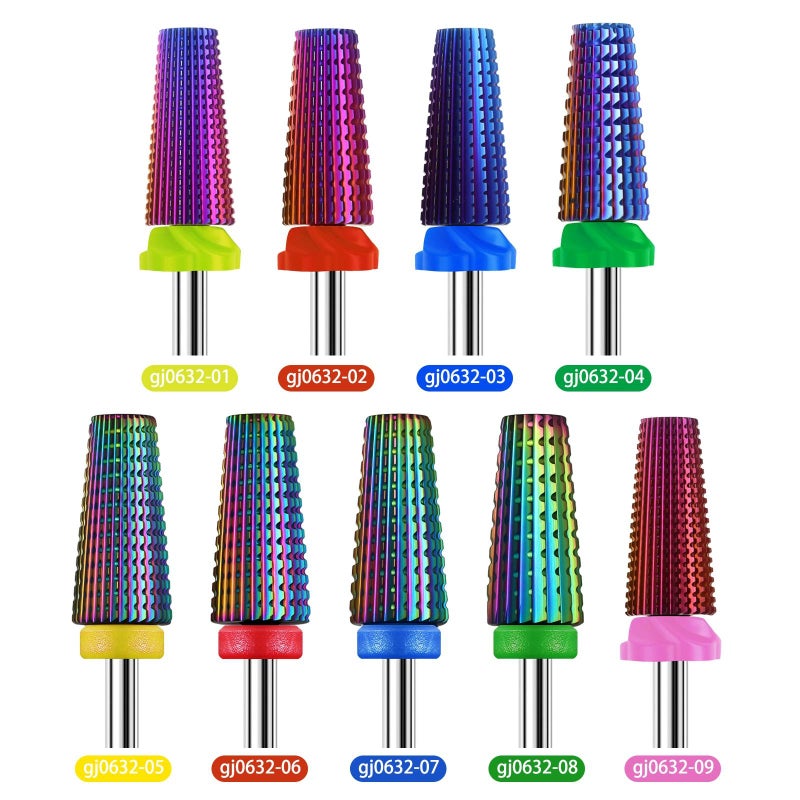 Nail tungsten steel polishing head five in one drill bit for removing dead skin from nails color - Image 2