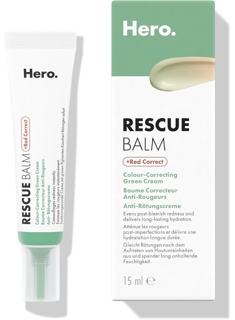 Hero Cosmetics Rescue Balm - Cream for Blemishes & Reduces Redness, Provides Long-Lasting Moisture, for Sensitive Skin, Great with Pimple Patches, 15 ml - Image 1