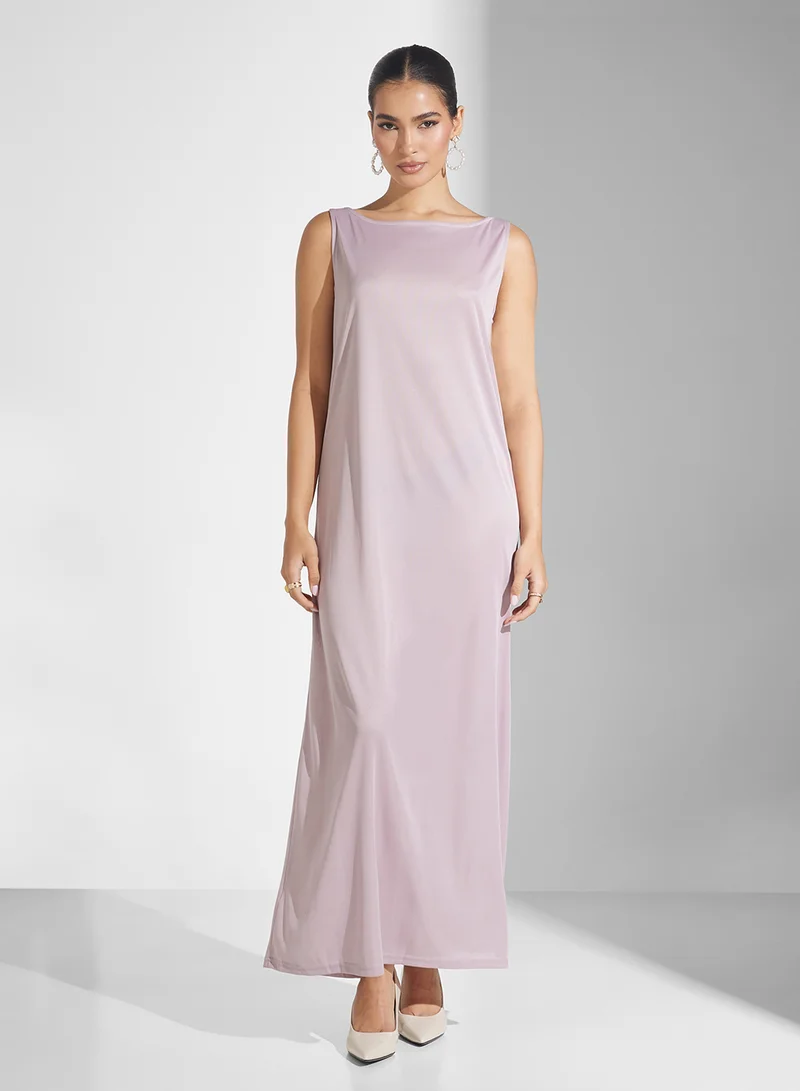 SINOIR GEORGETTE SIDE FRILL DRESS