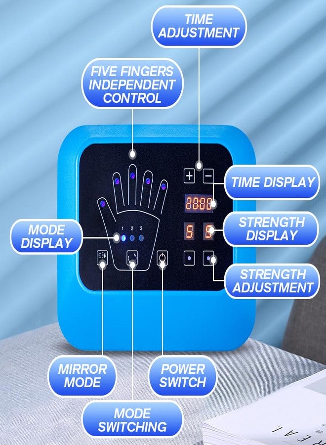 BAUSATZ Rehabilitation Robotic Gloves for Stroke Recovery-Multiple Training Modes，Custom Settings Finger Rehab Trainer，Stroke Recovery Equipment (Left Hand-Large) - Image 2
