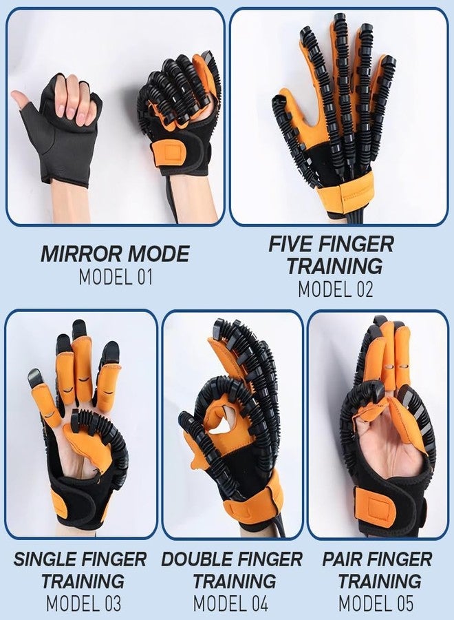 BAUSATZ Rehabilitation Robotic Gloves for Stroke Recovery-Multiple Training Modes，Custom Settings Finger Rehab Trainer，Stroke Recovery Equipment (Left Hand-Large) - Image 3