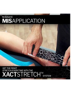 TheraBand TheraBand Kinesiology Tape Waterproof Physio Tape for Pain Relief Muscle and Joint Support, Standard Roll with Xact Stretch Application Indicators ( Black)  - Image 2