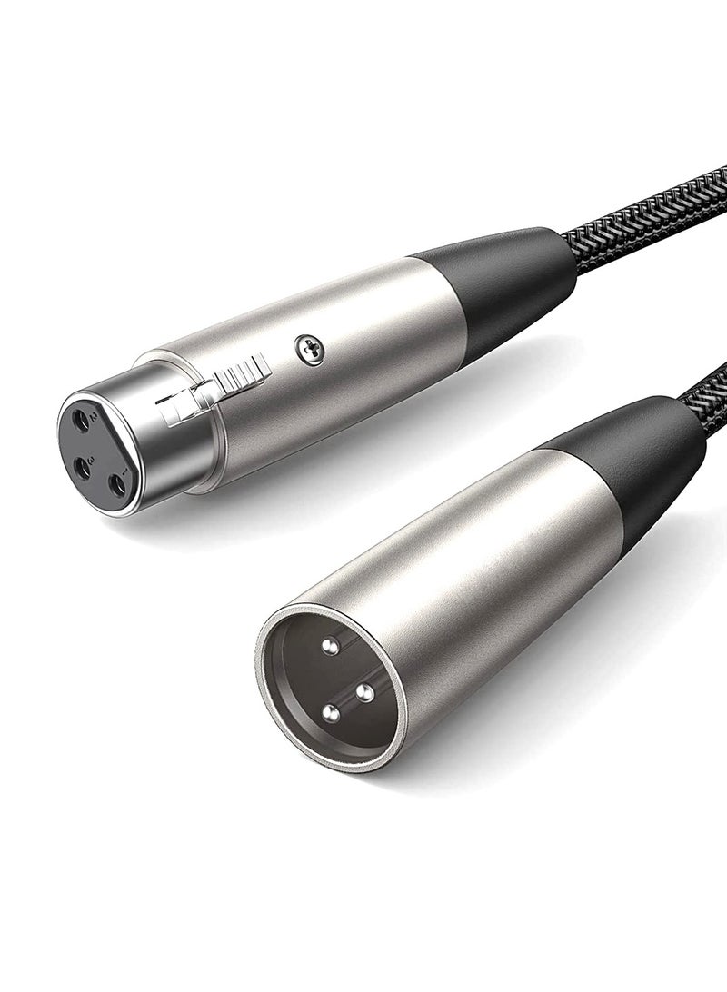 إيغويل كابل ميكروفون XLR 10 م ، ميكروفون ذكر إلى أنثى سلك متوازن 3 دبوس - كابل تمديد XLR متفرج من النايلون للميكروفون ، خلاط ، استوديو إعادة ترميز ، مكبر ضخم ، بودكاست ، إلخ (10 م ، 1PACK) - Image 1