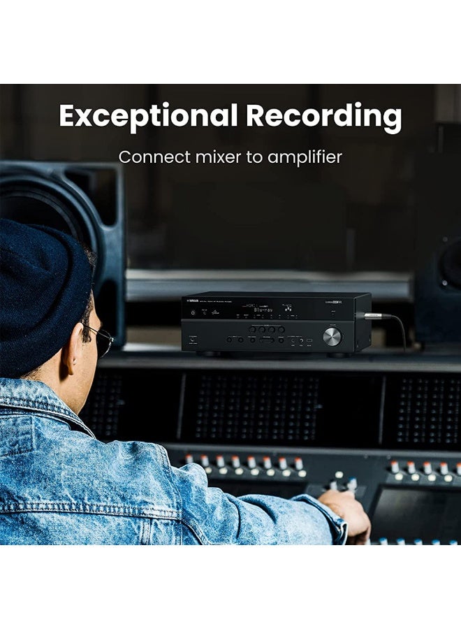 إيغويل كابل ميكروفون XLR 10 م ، ميكروفون ذكر إلى أنثى سلك متوازن 3 دبوس - كابل تمديد XLR متفرج من النايلون للميكروفون ، خلاط ، استوديو إعادة ترميز ، مكبر ضخم ، بودكاست ، إلخ (10 م ، 1PACK) - Image 5