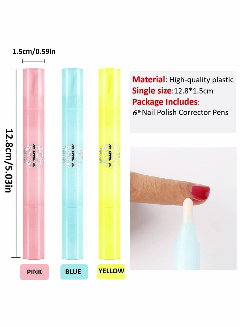 KASTWAVE Nail Polish Corrector Remover Pen 6PCS Correction Magic eraser pen Cuticle Clean Up Makeup - Image 2