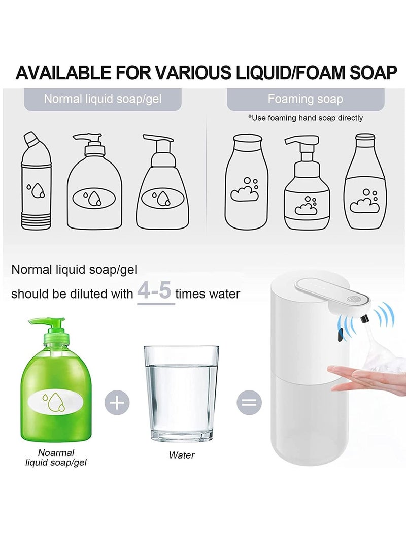 SYOSI Automatic Soap Dispenser, 400ml Touchless Dish Soap Dispenser, USB Rechargeable, 4 Levels Volume Control Foaming Soap Dispensers, Wall Mounted/Stand Liquid Hand Soap Dispenser for Bathroom & Kitchen  - Image 4