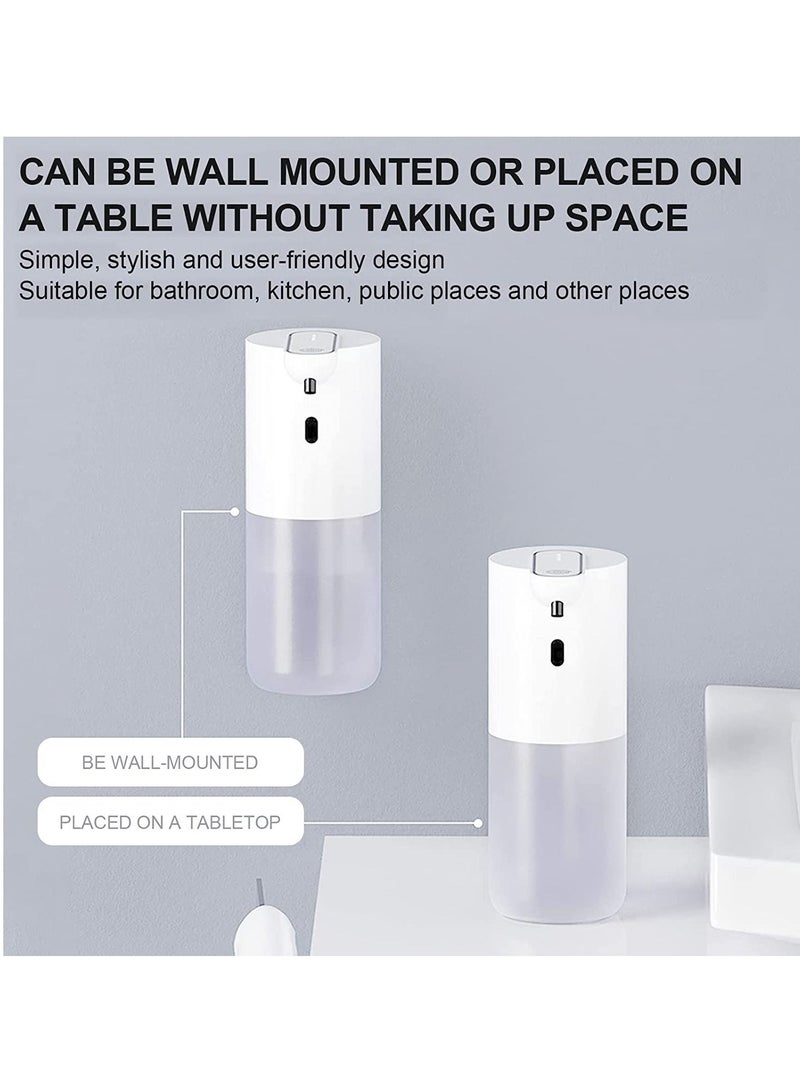 SYOSI Automatic Soap Dispenser, 400ml Touchless Dish Soap Dispenser, USB Rechargeable, 4 Levels Volume Control Foaming Soap Dispensers, Wall Mounted/Stand Liquid Hand Soap Dispenser for Bathroom & Kitchen  - Image 5