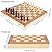 RERIVER 15 Inch Magnetic Wooden Chess Game Set Classic Folding Board Games with Felted Game Board Interior for Storage 2 Extra Queens Pieces Storage Slots - Image 4