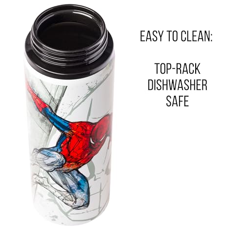 Silver Buffalo Marvel Spiderman Stainless Steel Water Bottle, 25 Ounces - Image 2