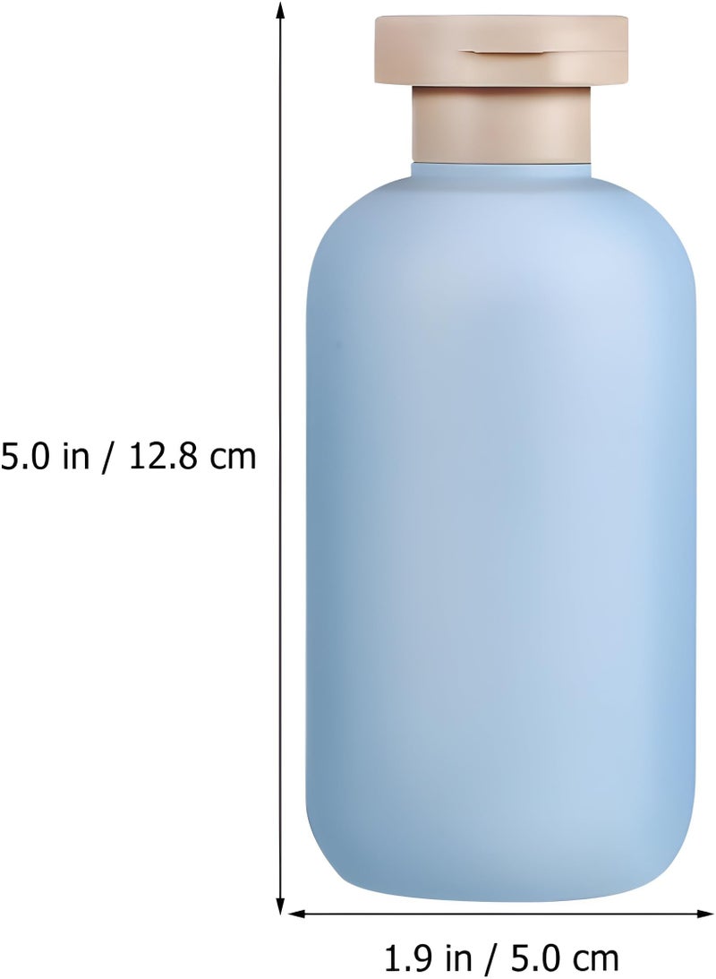 PiyuBind Plastic Travel Shampoo Bottles, 300ml Refillable Flip Cap Squeeze Bottles for Toiletries, Large Leakage-proof Travel Shampoo and Conditioner Container (Blue) - Image 2