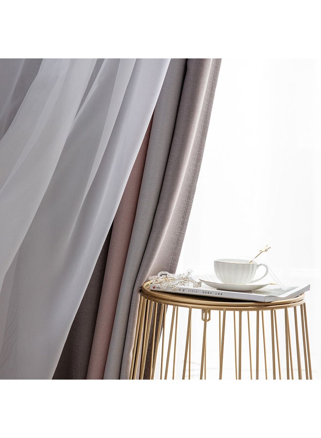 Loquat Blackout Double Layer Star Window Curtains Multicolour 38.00x5.00x30.00cm - Image 3