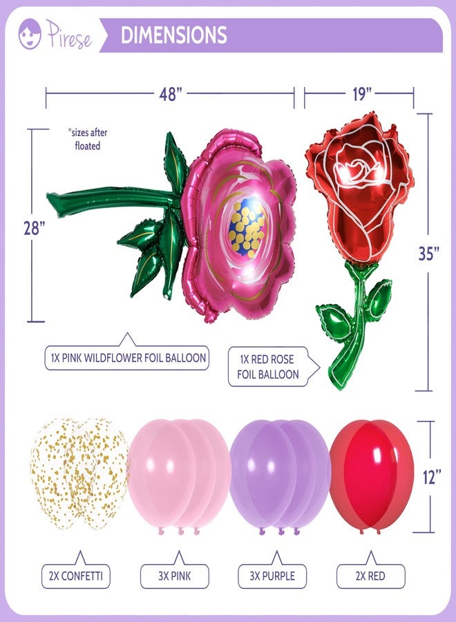 Pirese Flower Birthday Decorations, Wildflower Banner Kit with Balloons and Garland, Floral Party Supplies for Girls, Wild Flower Theme Birthday Decor - Image 4