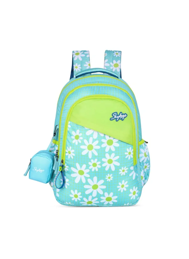 سكاي باجز SKYBAGS BLOOM 01 Unisex Neon Green School Backpack - SK BPBLO1ENGN