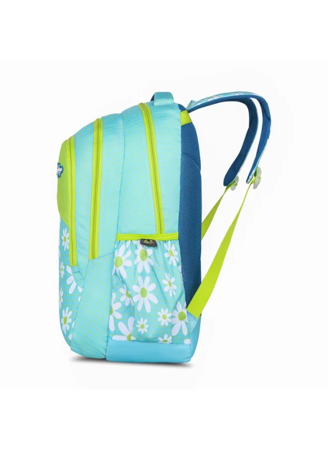 Skybags SKYBAGS BLOOM 01 Unisex Neon Green School Backpack - SK BPBLO1ENGN