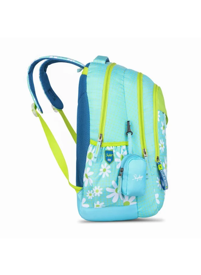 Skybags SKYBAGS BLOOM 01 Unisex Neon Green School Backpack - SK BPBLO1ENGN