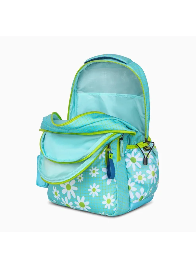 Skybags SKYBAGS BLOOM 01 Unisex Neon Green School Backpack - SK BPBLO1ENGN