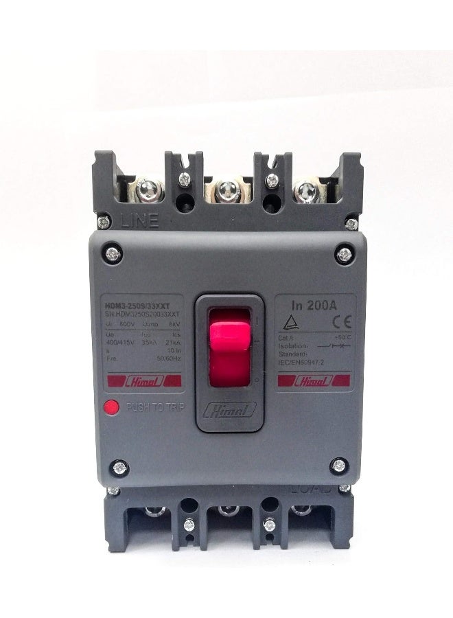 Himel 3-Pole MCCB 200A Circuit Breaker - Image 1