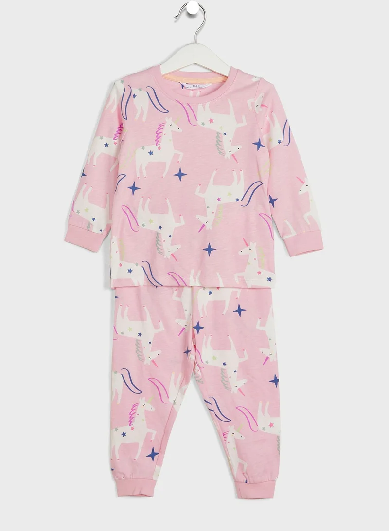 Marks & Spencer Kids 2 Pack Unicorn Pyjama Set