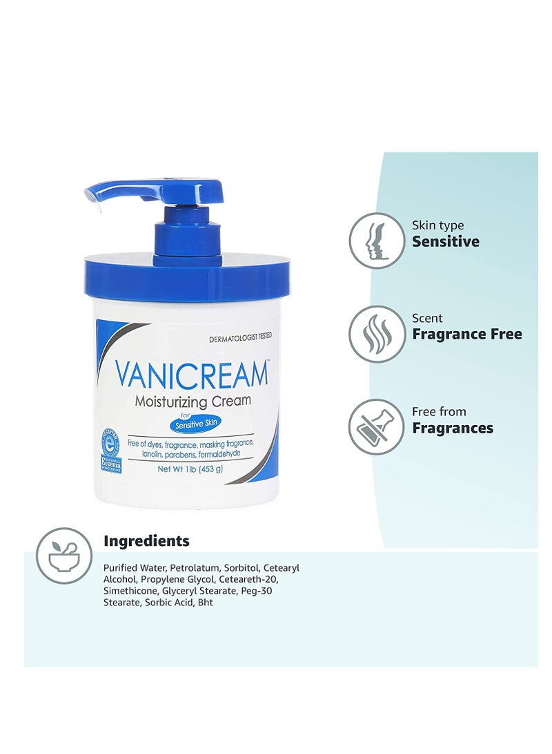 Vanicream Vanicream Moisturizing Skin Cream W/PUMP 16 OZ 453 gm  - Image 4