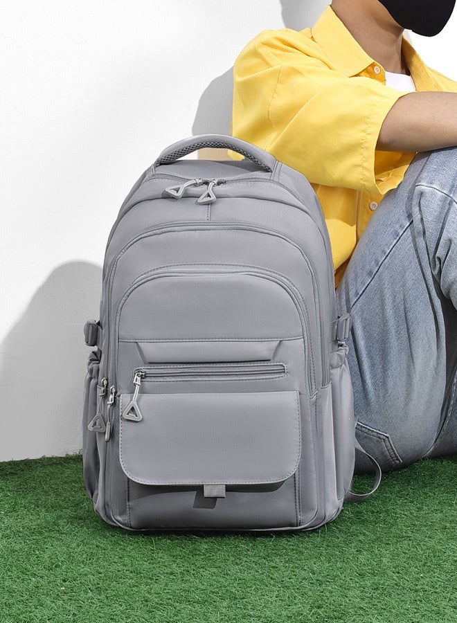 15.6 Inch Laptop,Multi - Pocket Backpack, Large - Capacity Travel & Daily Commute Bag, Ideal for School & Outdoor Trips (Grey) - Image 5