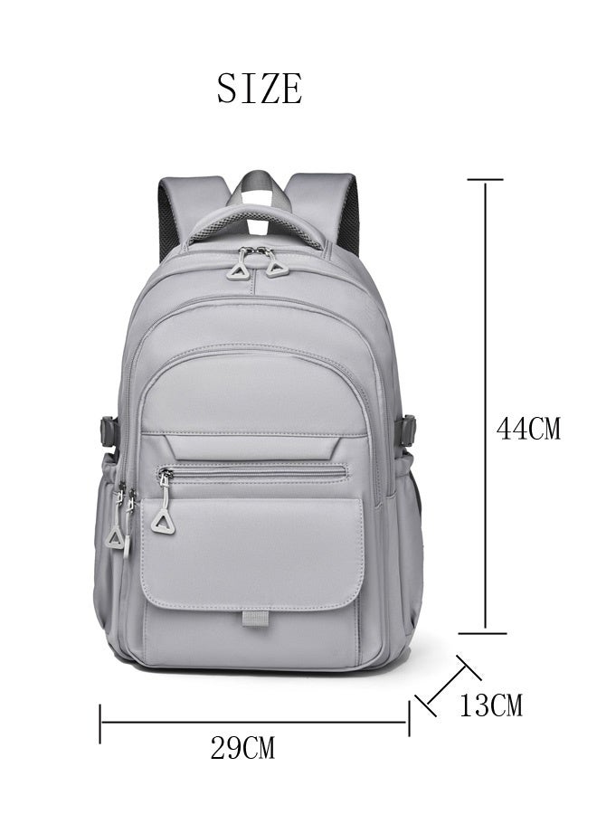 15.6 Inch Laptop,Multi - Pocket Backpack, Large - Capacity Travel & Daily Commute Bag, Ideal for School & Outdoor Trips (Grey) - Image 2