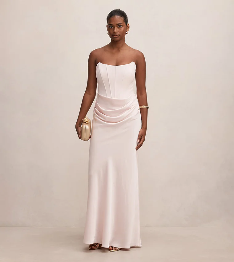 فورايفر نيو Isra Petite Drape Strapless Maxi