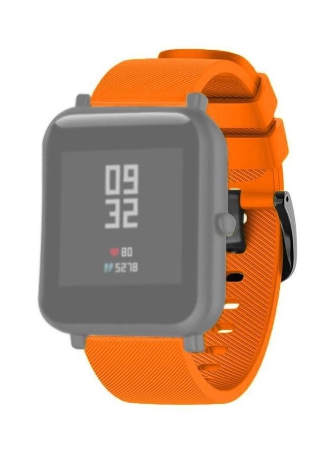 NIBEMINENT Sport Silicone Strap For Huami Amazfit GTS / Samsung Galaxy Watch Active 2 Orange - Image 1