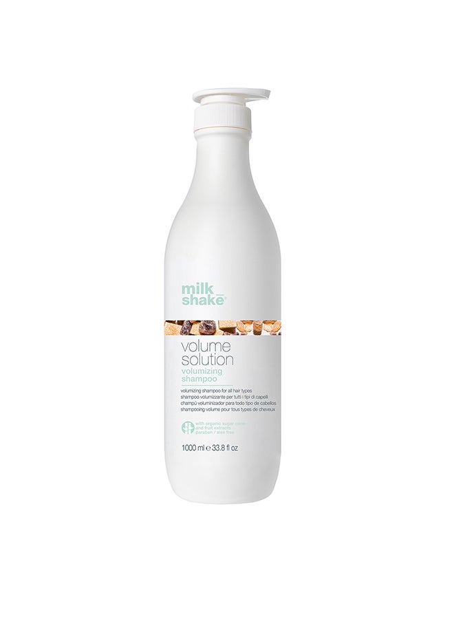 Milk Shake Volume Solution Shampoo – Volumizing Shampoo for Fine & All Hair Types – Paraben & SLES Free Formula with Sugar Cane Derivatives, Milk Proteins & Organic Fruit Extracts for Lightweight Body & Shine, 1 Ltr - Image 1