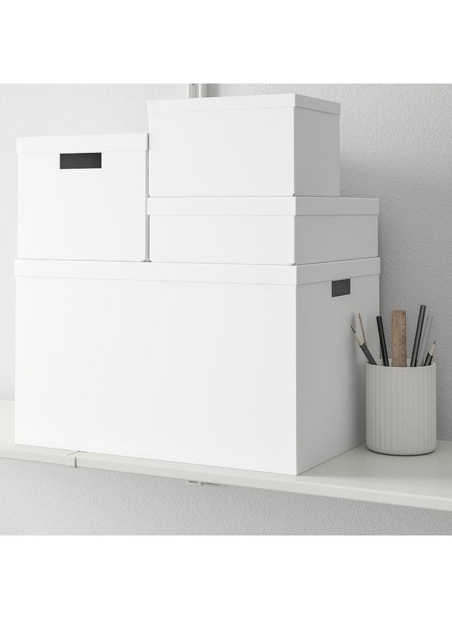 Beauenty Storage box with lid, white, 18x25x15 cm  - Image 5